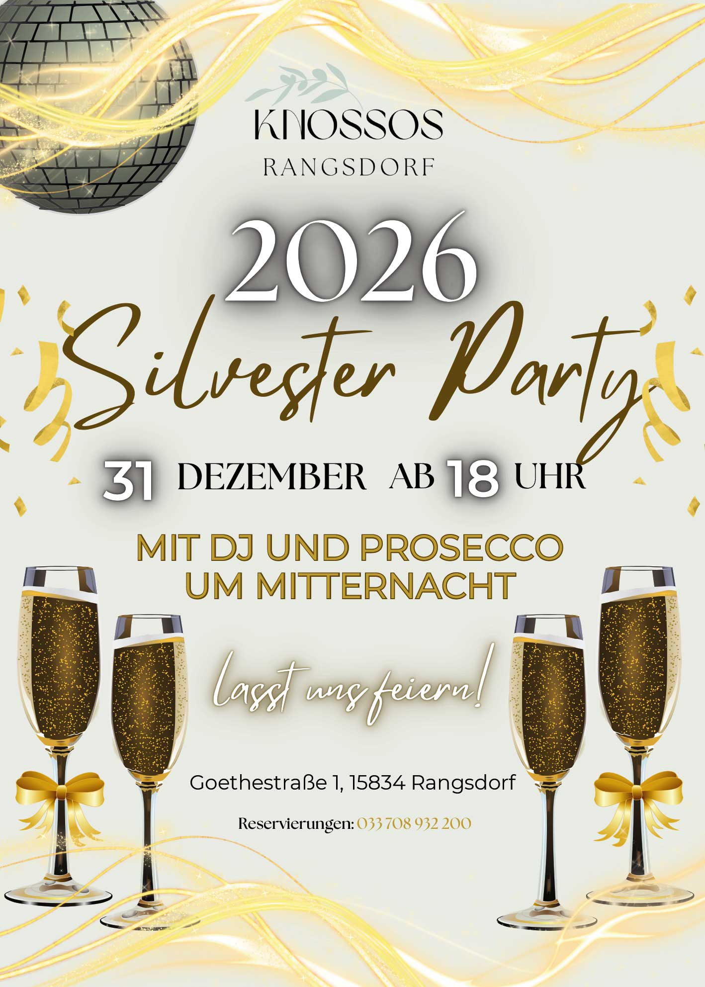 Silvester 2025 im Restaurant Knossos